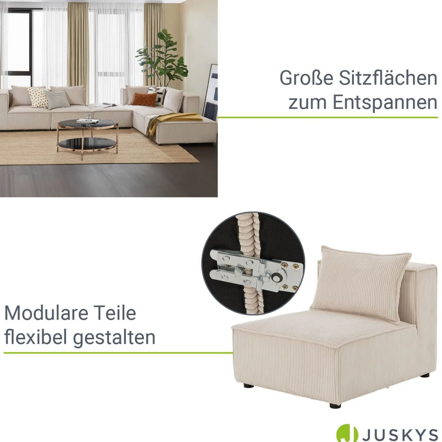 Modulares Sofa Domas XXL - Wohnlandschaft