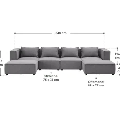Modulares Sofa Domas XXL - Wohnlandschaft