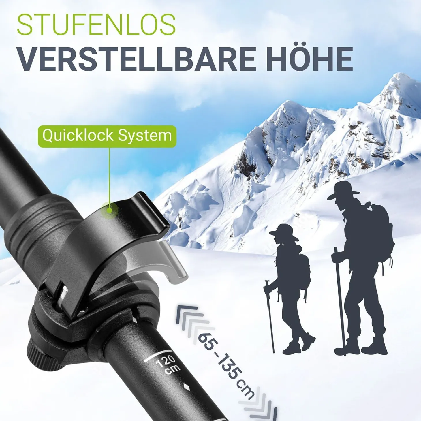 Nordic Walking Wanderstöcke mit Zubehör