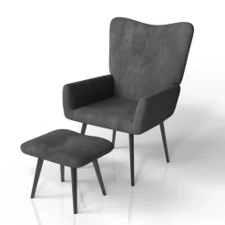 Ohrensessel mit optionalem Hocker Odense