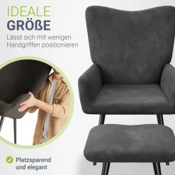 Ohrensessel mit optionalem Hocker Odense