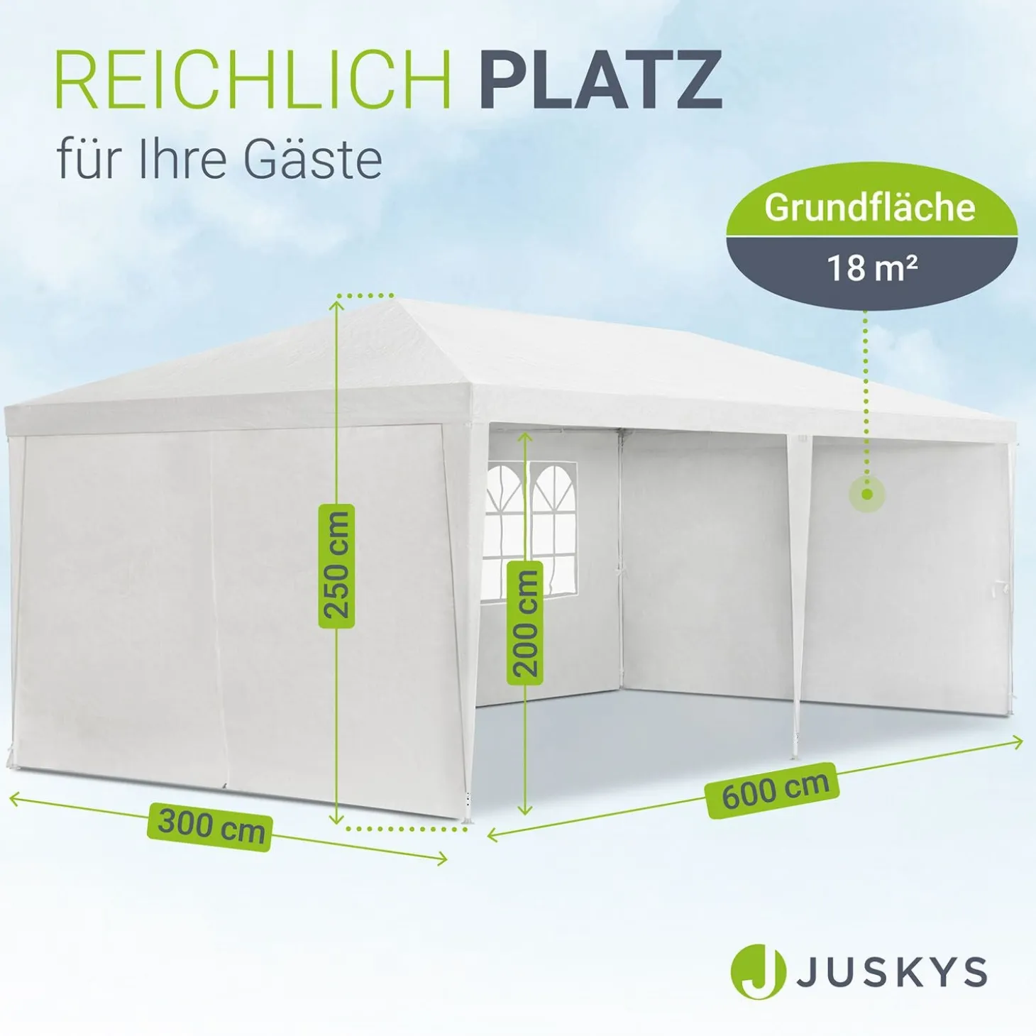 Partyzelt 3x6 m