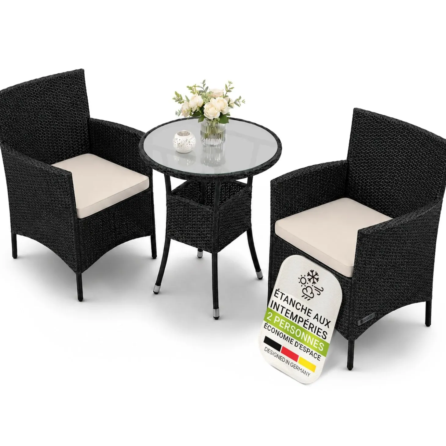 Polyrattan Balkon Set Bayamo