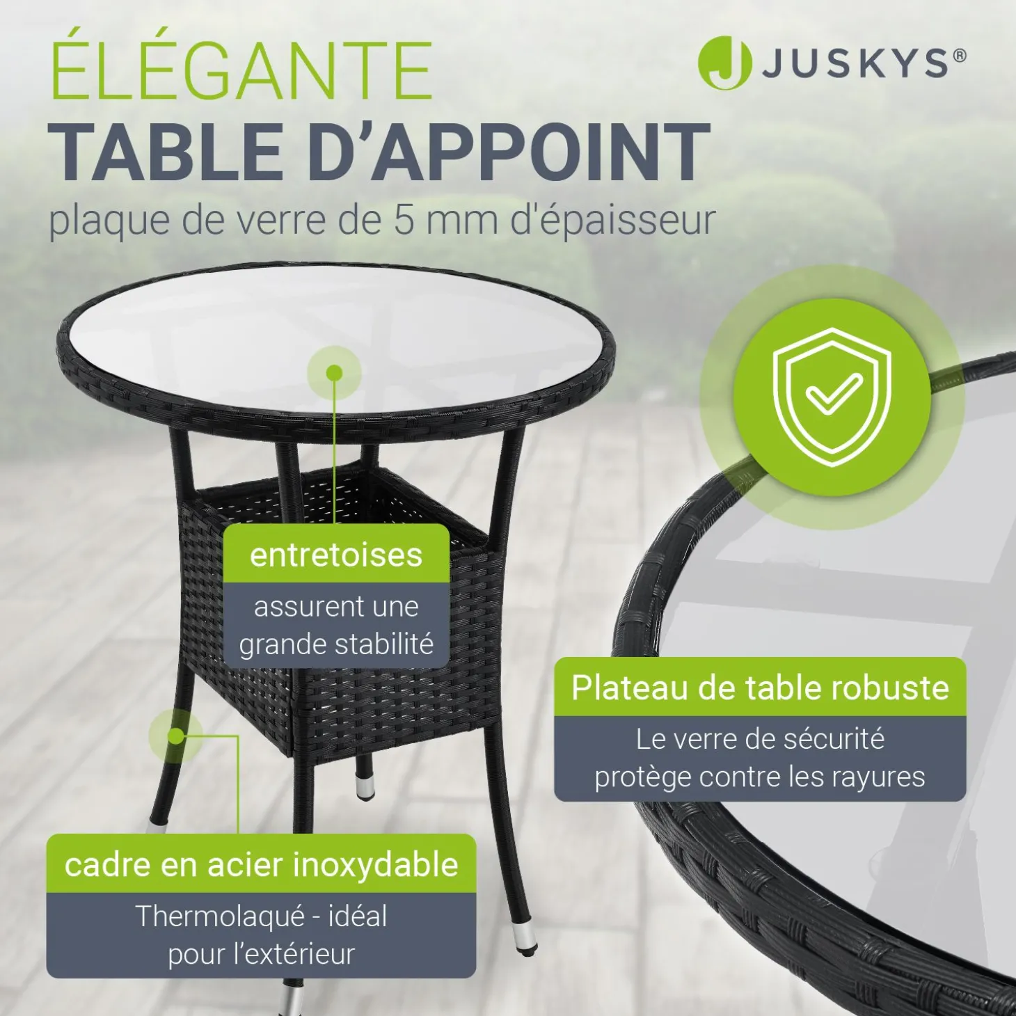 Polyrattan Balkon Set Bayamo
