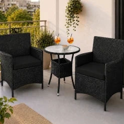 Polyrattan Balkon Set Bayamo