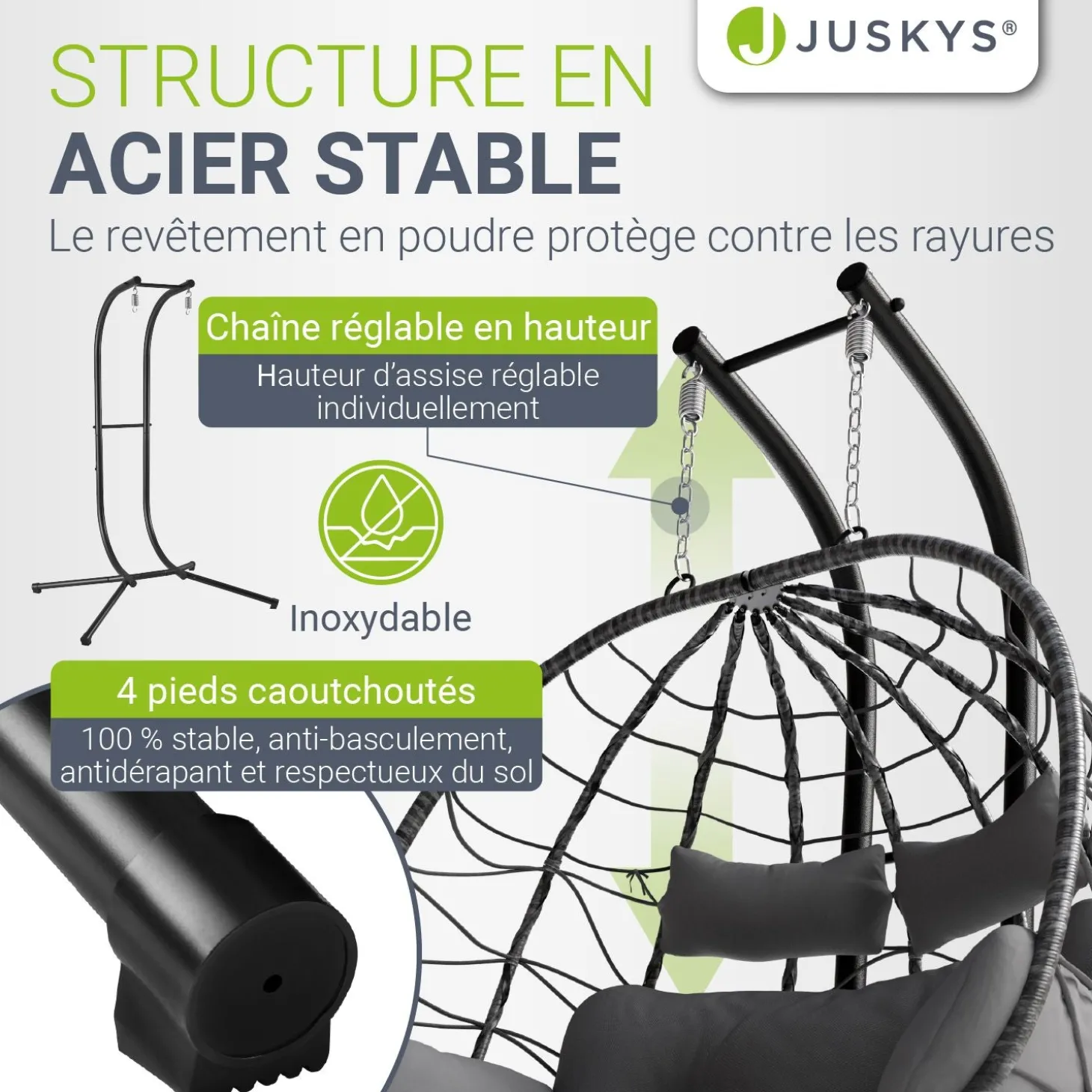 Polyrattan Doppelhängesessel Aria