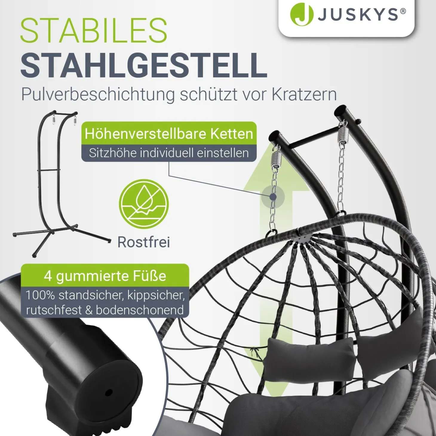 Polyrattan Doppelhängesessel Aria