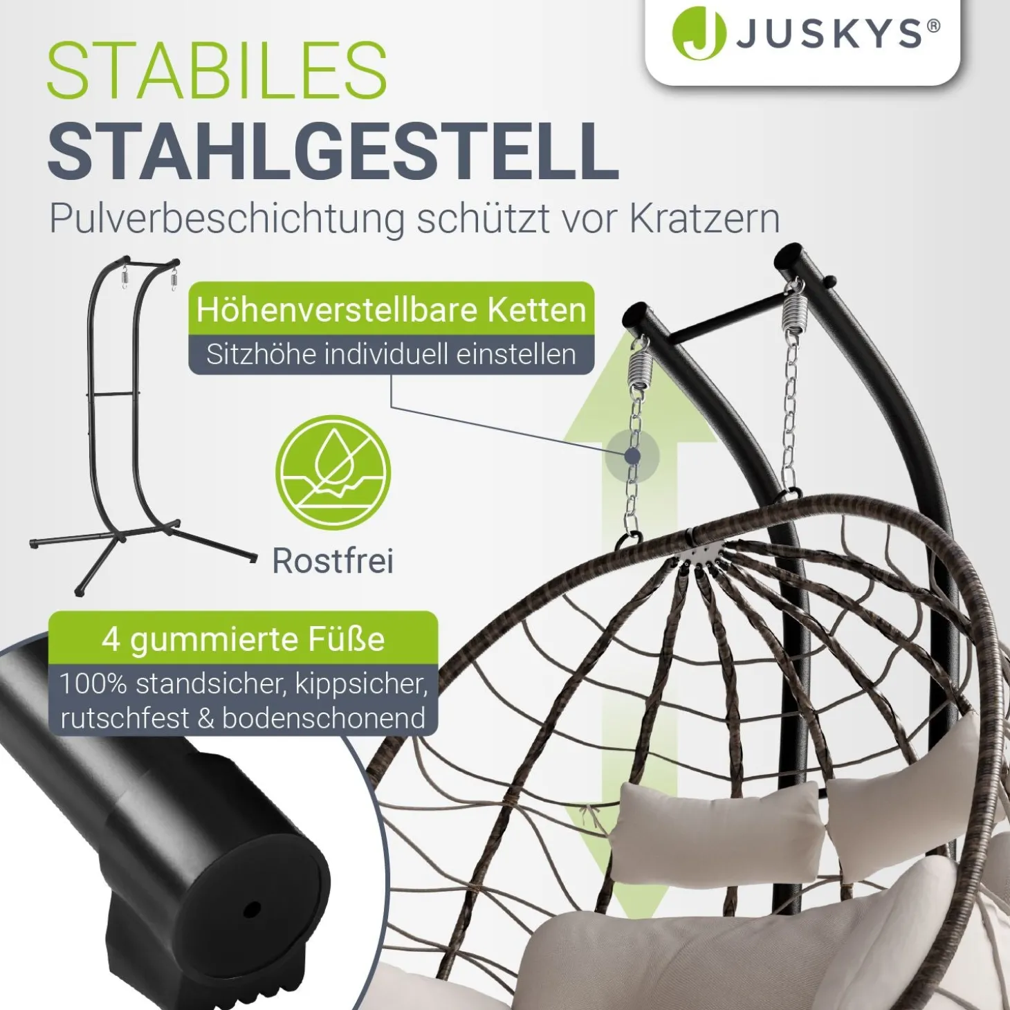 Polyrattan Doppelhängesessel Aria