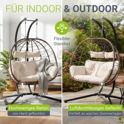 Polyrattan Doppelhängesessel Aria