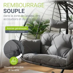 Polyrattan Doppelhängesessel Aria