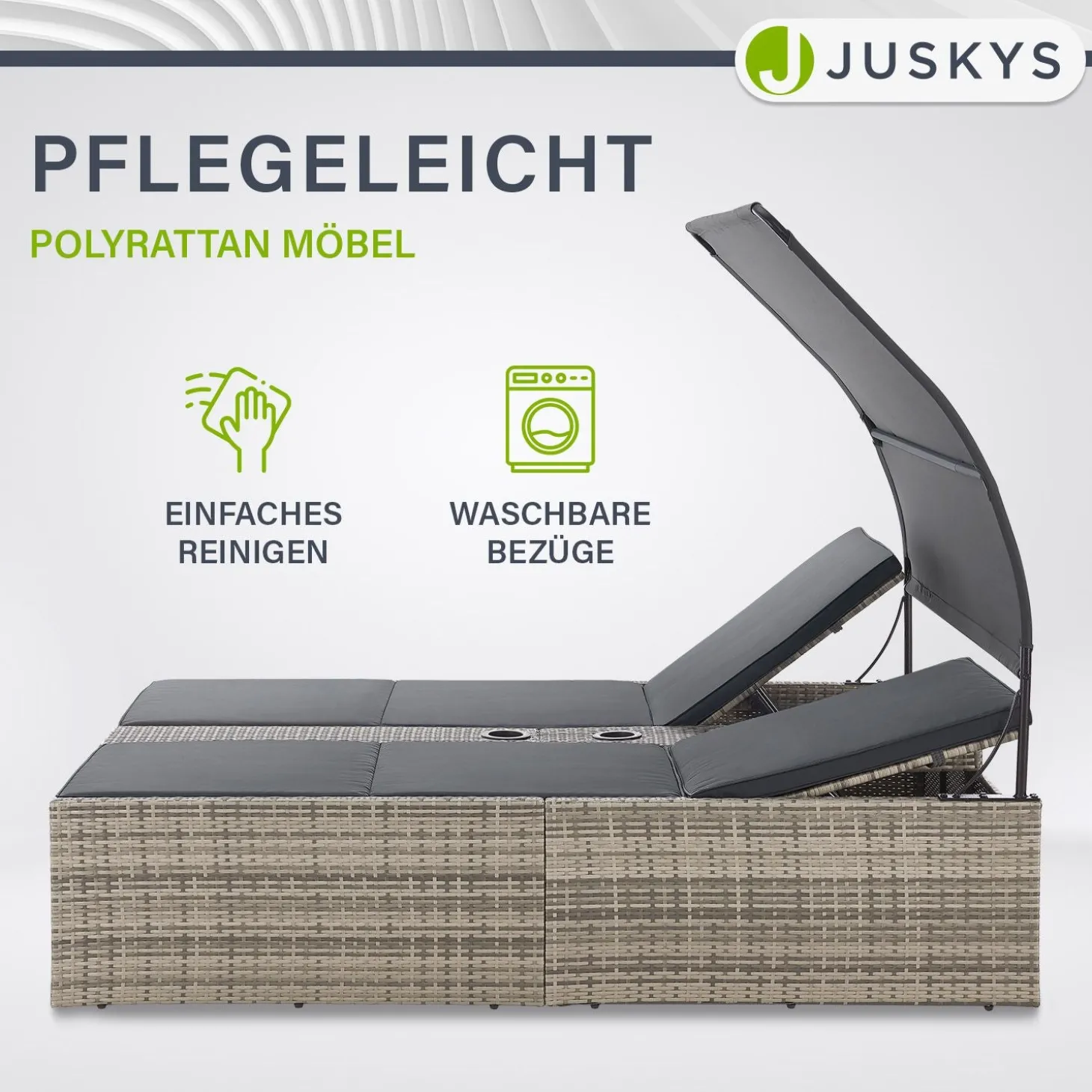 Polyrattan Doppelliege Syros