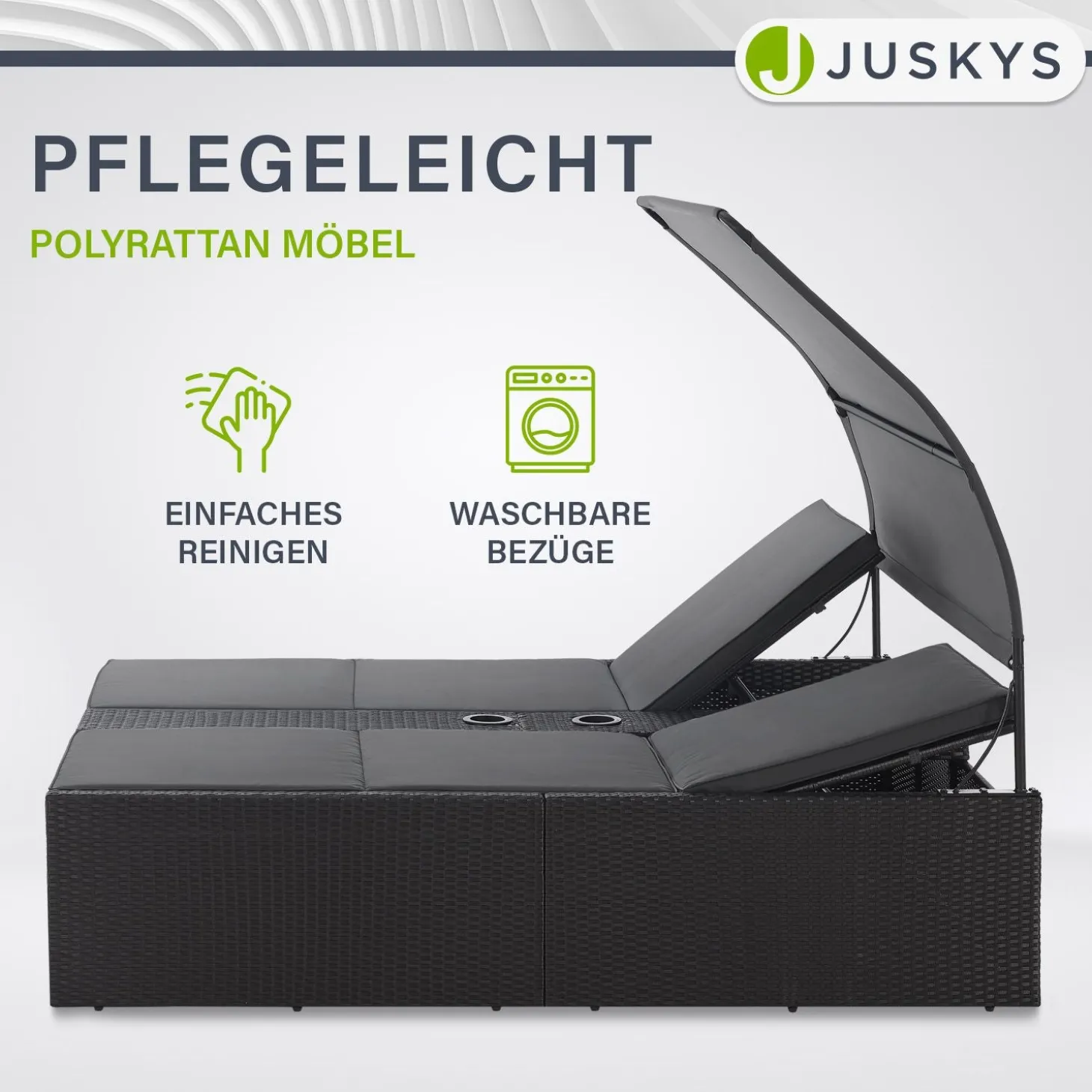 Polyrattan Doppelliege Syros