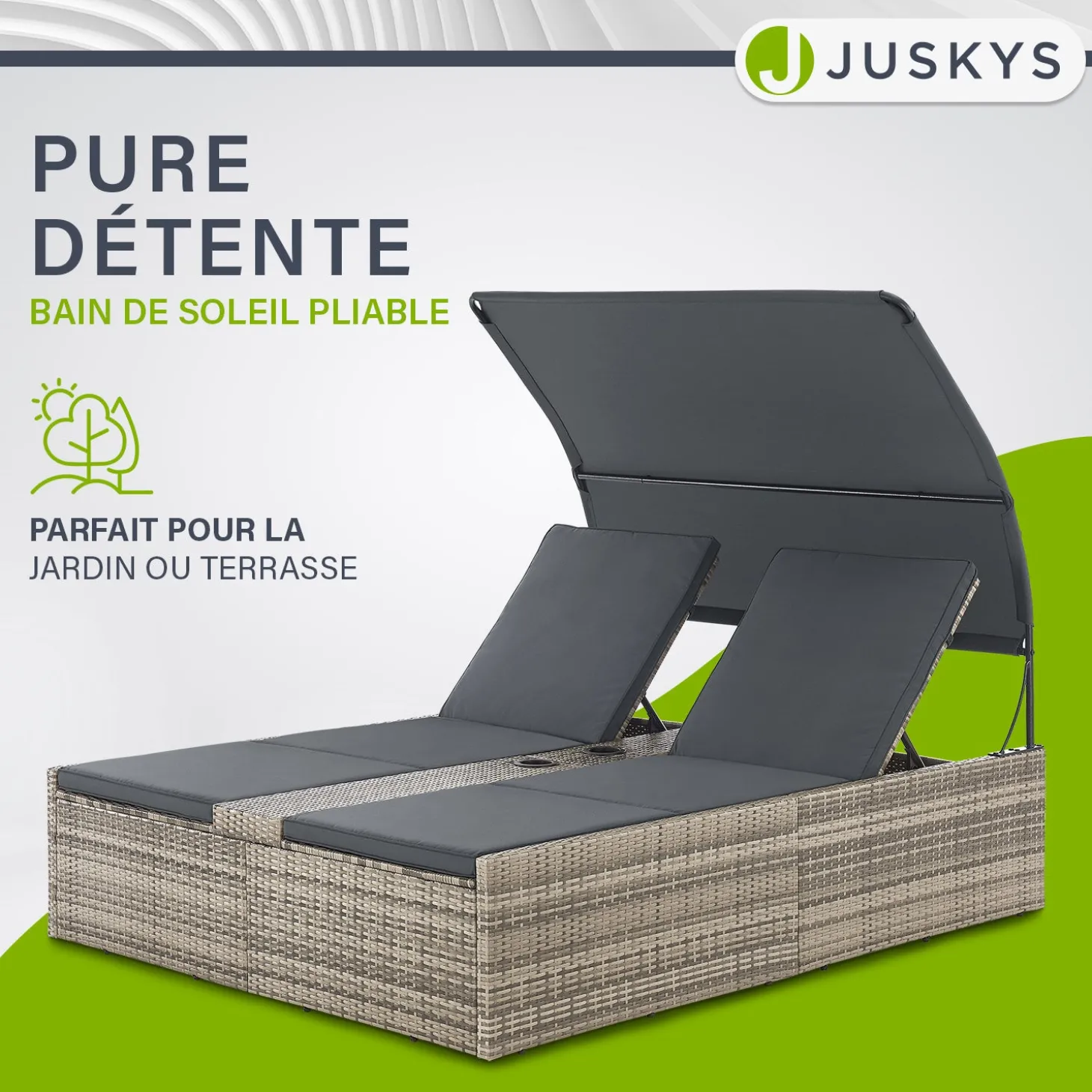 Polyrattan Doppelliege Syros
