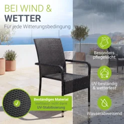 Polyrattan Gartenstühle Yoro