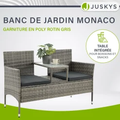 Polyrattan Sitzbank Monaco