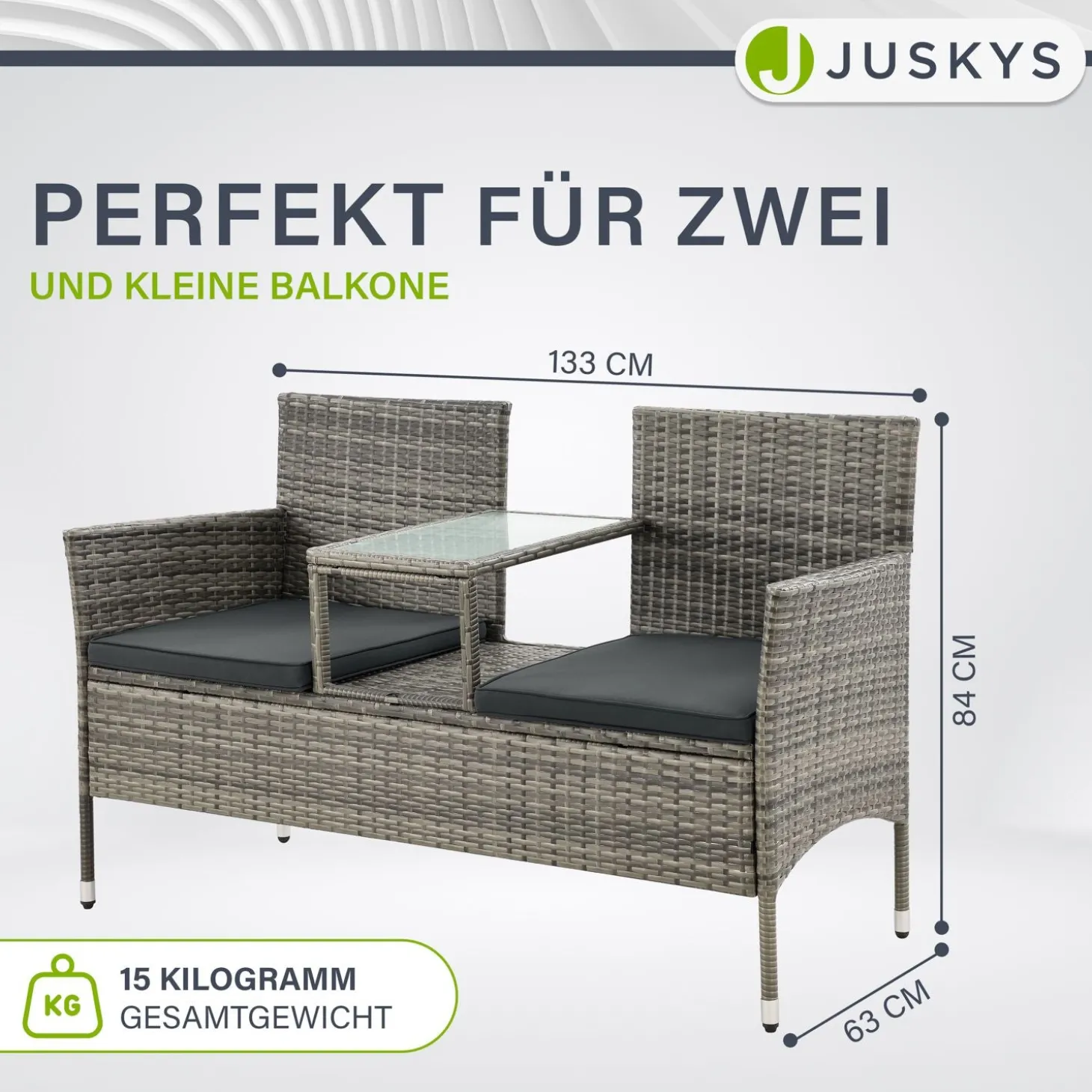 Polyrattan Sitzbank Monaco
