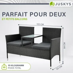 Polyrattan Sitzbank Monaco