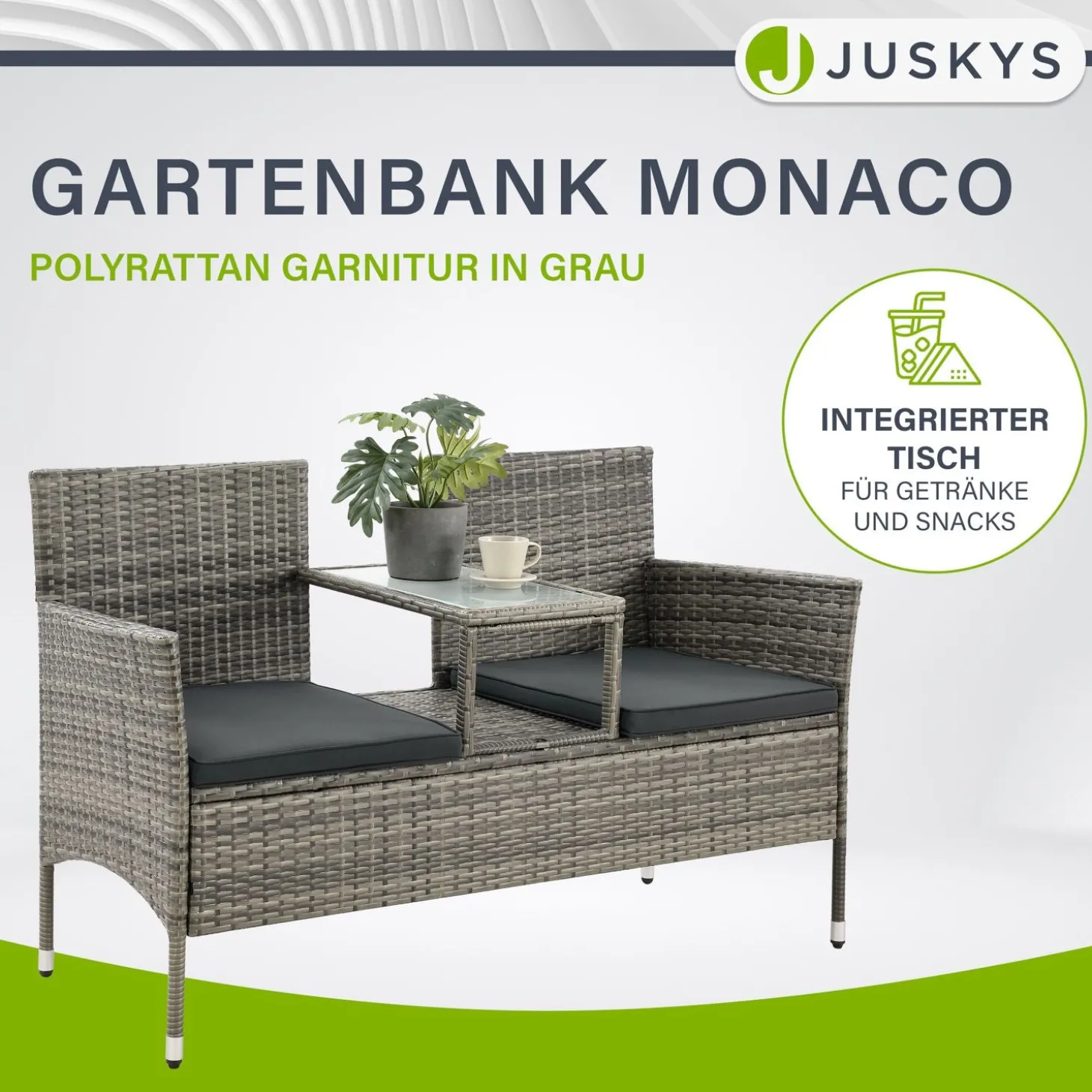 Polyrattan Sitzbank Monaco