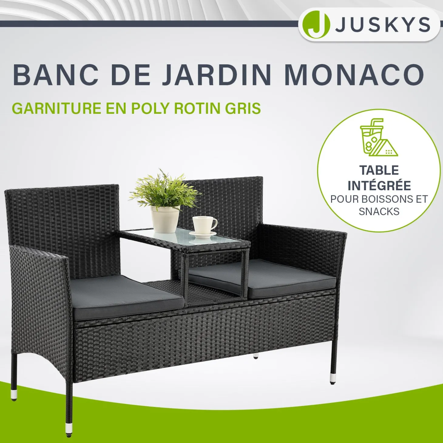 Polyrattan Sitzbank Monaco