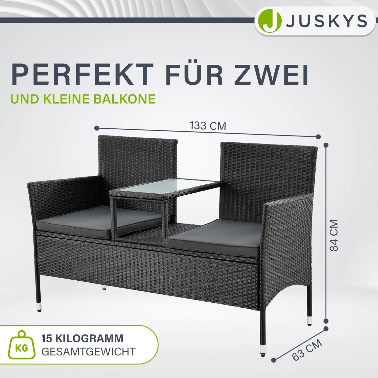Polyrattan Sitzbank Monaco