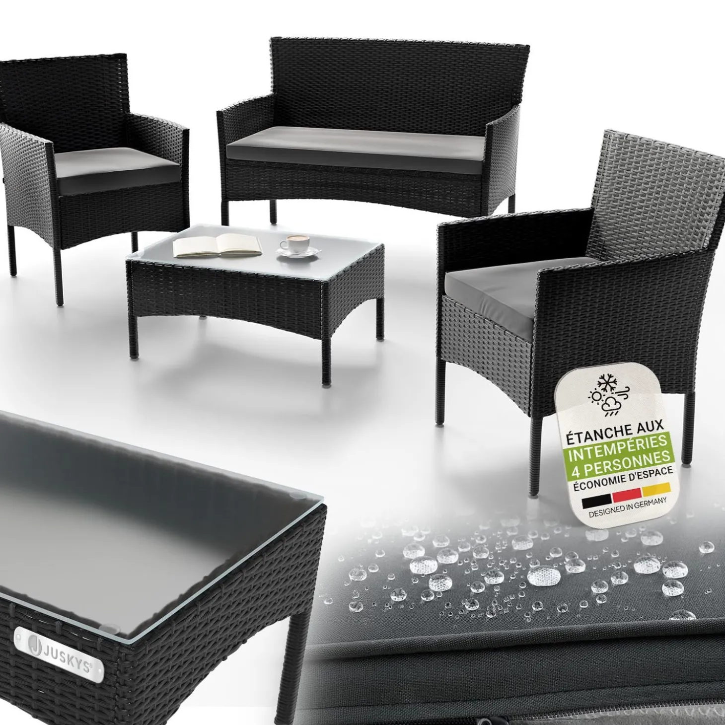Polyrattan Sitzgruppe Fort Myers