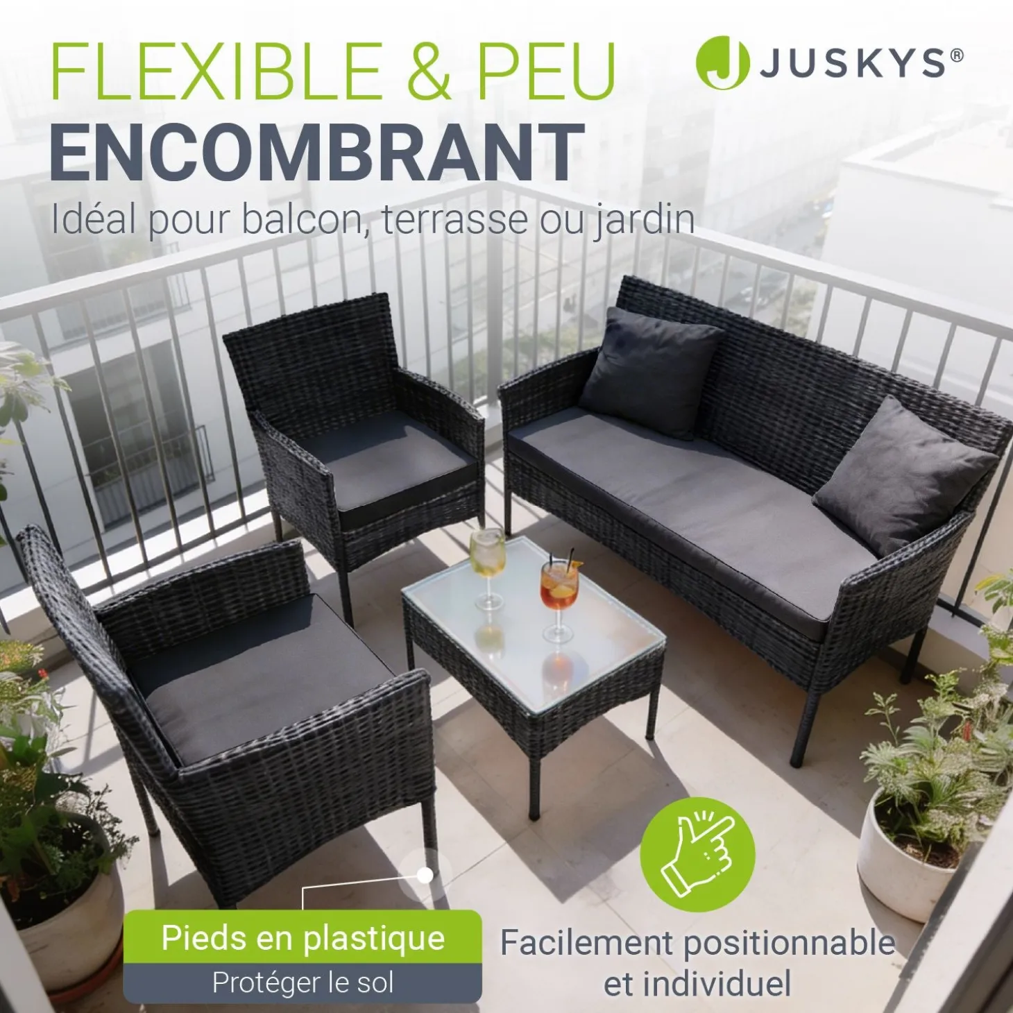 Polyrattan Sitzgruppe Fort Myers