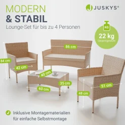 Polyrattan Sitzgruppe Fort Myers