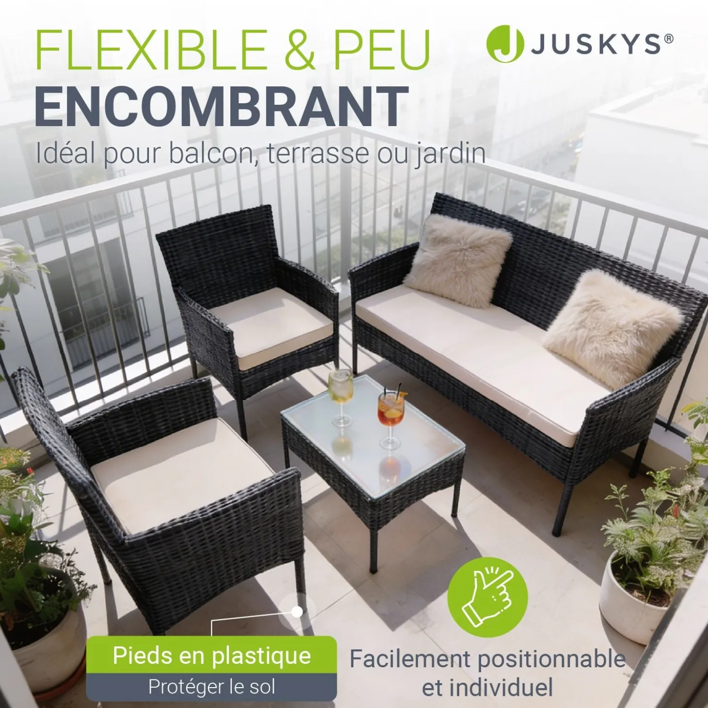 Polyrattan Sitzgruppe Fort Myers