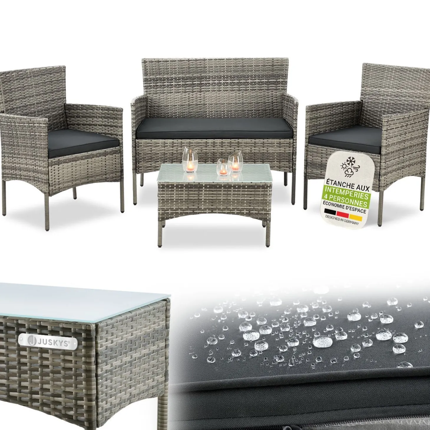 Polyrattan Sitzgruppe Fort Myers
