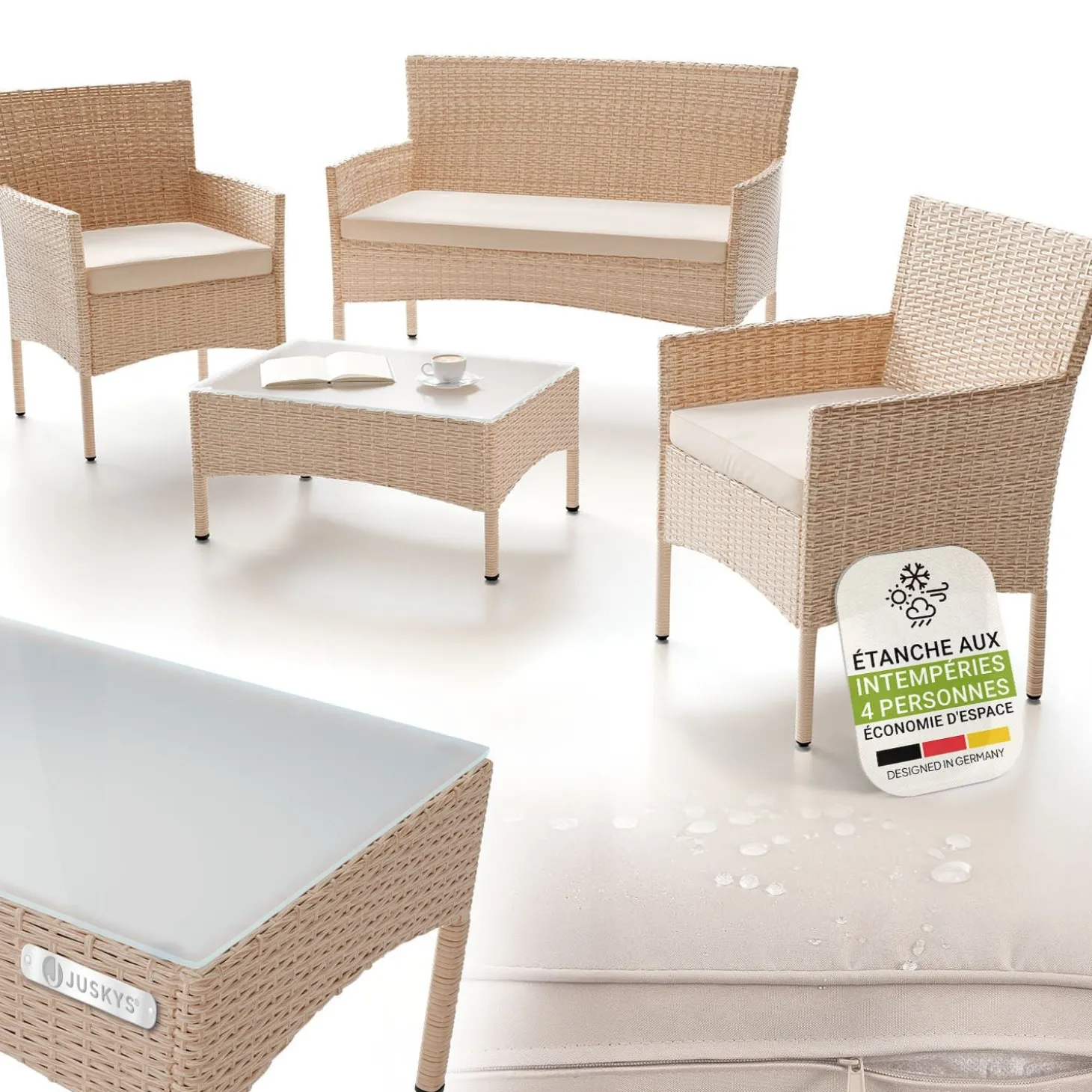 Polyrattan Sitzgruppe Fort Myers