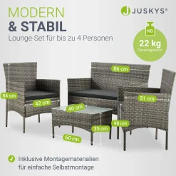 Polyrattan Sitzgruppe Fort Myers