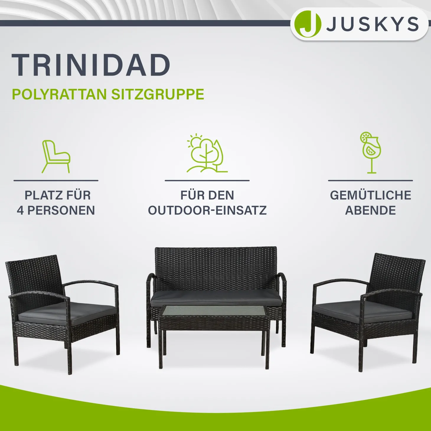 Polyrattan Sitzgruppe Trinidad