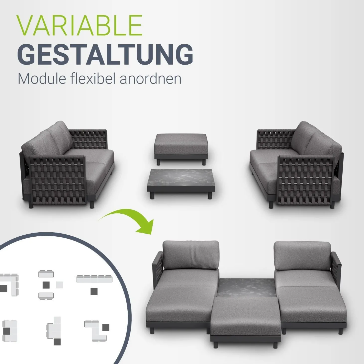 Premium Gartenmöbel Set Port Royale