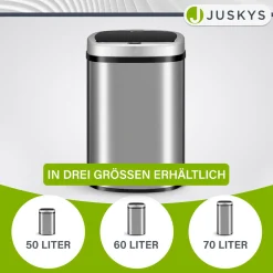 Rechteckiger Mülleimer mit Sensor