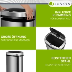 Rechteckiger Mülleimer mit Sensor