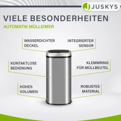 Rechteckiger Mülleimer mit Sensor
