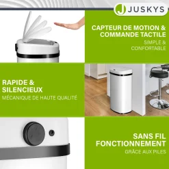 Rechteckiger Mülleimer mit Sensor