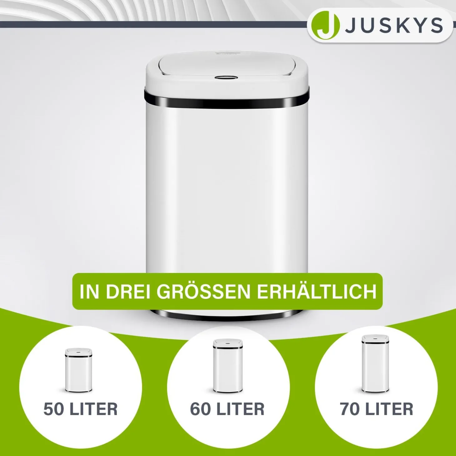 Rechteckiger Mülleimer mit Sensor