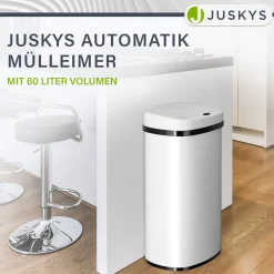 Rechteckiger Mülleimer mit Sensor