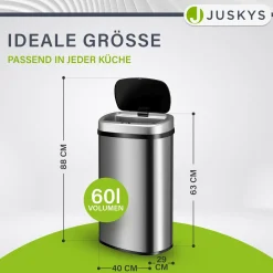 Rechteckiger Mülleimer mit Sensor