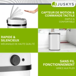 Rechteckiger Mülleimer mit Sensor