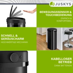 Rechteckiger Mülleimer mit Sensor