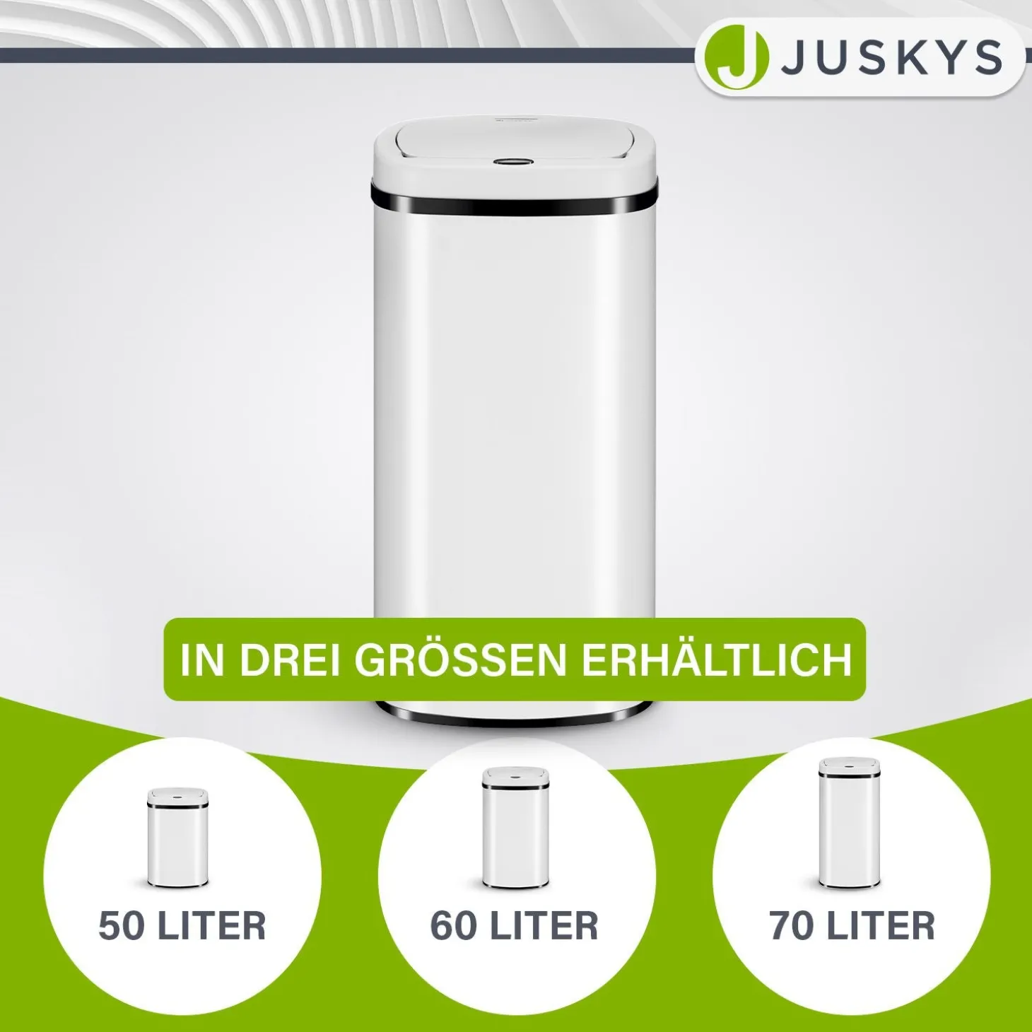 Rechteckiger Mülleimer mit Sensor