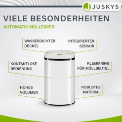 Rechteckiger Mülleimer mit Sensor