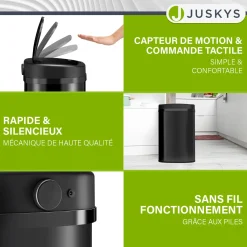 Rechteckiger Mülleimer mit Sensor