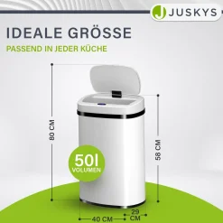 Rechteckiger Mülleimer mit Sensor