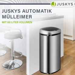 Rechteckiger Mülleimer mit Sensor