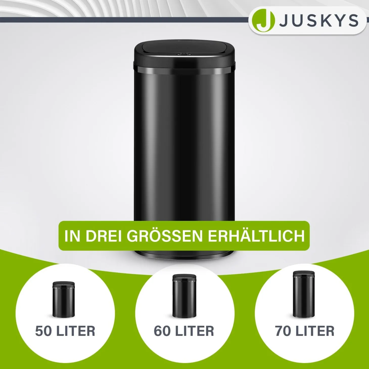Rechteckiger Mülleimer mit Sensor