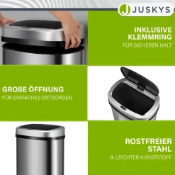 Rechteckiger Mülleimer mit Sensor