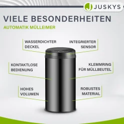Runder Mülleimer mit Sensor